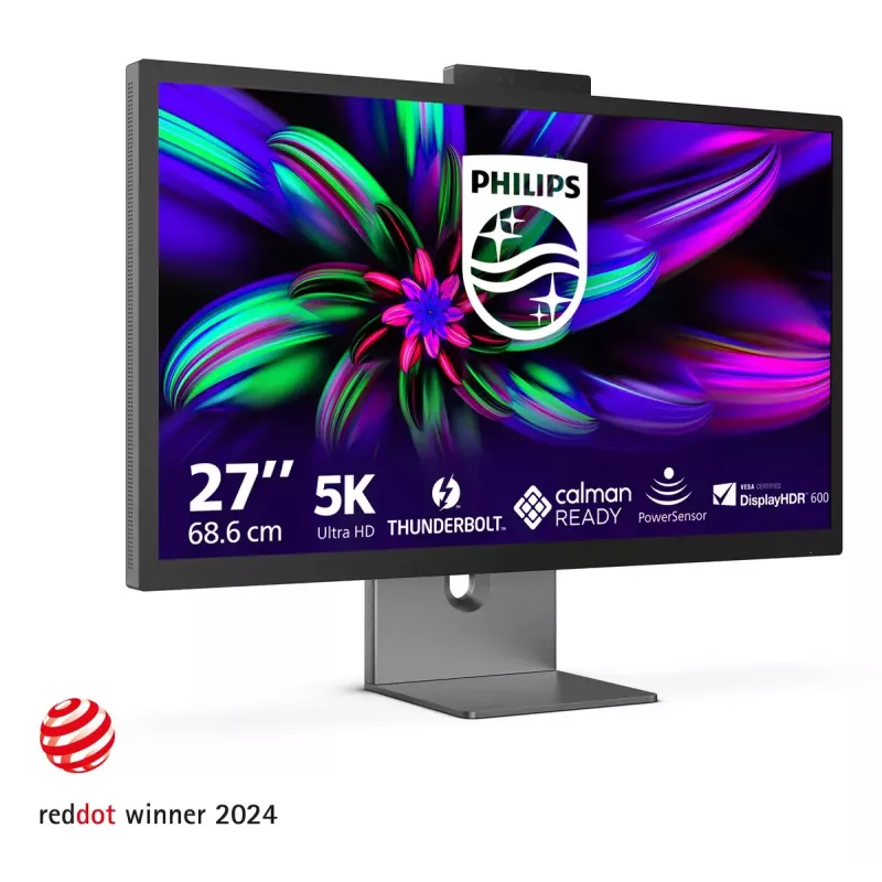 Monitor Philips Brilliance 27E3U7903/00 68,6 cm (27 polegadas) 5120 x 2880 píxeis 5K Ultra HD LCD cinzento