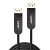 Lindy 10m Cabo híbrido de fibra ótica DP 2.0 UHBR10, 10 m, DisplayPort, DisplayPort, macho, macho, 7680 x 4320 píxeis