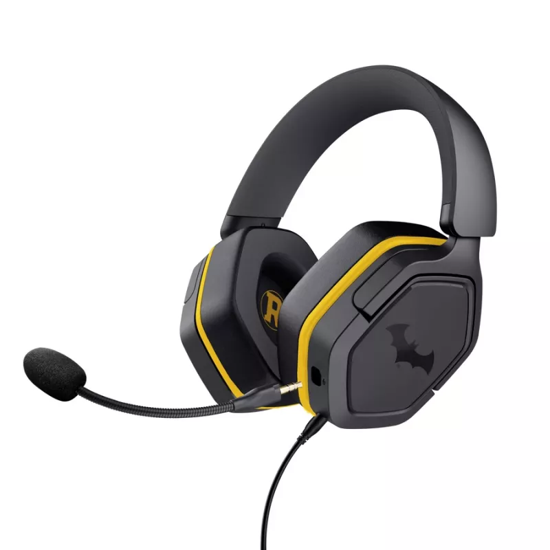 Headset gaming com fios TRUST 25784 com arco de cabeça, 20–20.000 Hz, cabo de 1,2 m, preto/amarelo