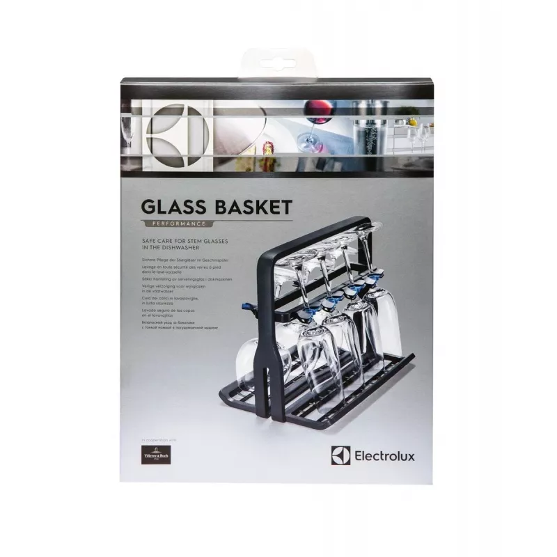 Suporte para copos de vinho Electrolux 9029795540 — preto, para 8 copos, H260×B220×T330 mm