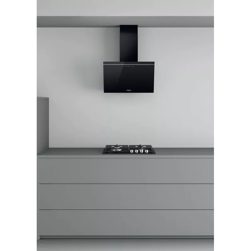 Whirlpool AKR 62F LT K Montagem na parede Preto 650 m³/h