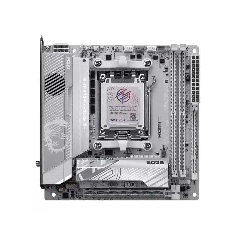Placa-mãe MSI MPG X870I EDGE TI EVO WIFI AMD X870 Socket AM5 mini ATX