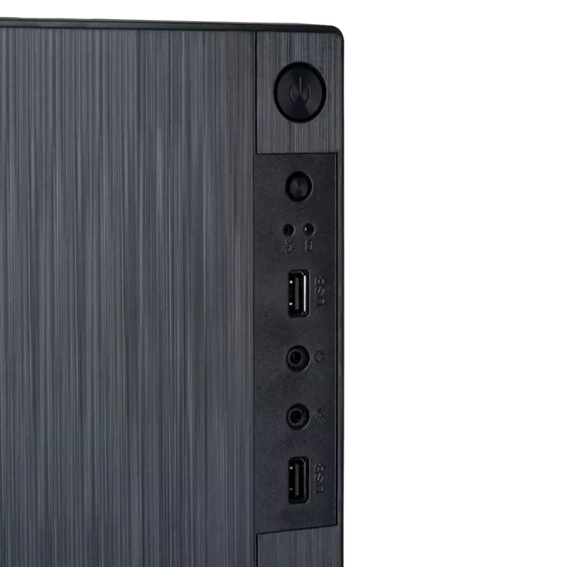 Caixa de PC Micro-ATX Akyga AK35BK, Micro ATX / Flex ATX / Mini ITX, 2x USB 2.0, sem fonte de alimentação, preto