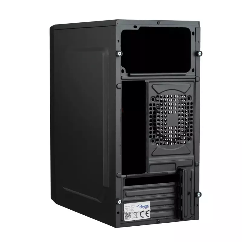 Caixa de PC Micro-ATX Akyga AK35BK, Micro ATX / Flex ATX / Mini ITX, 2x USB 2.0, sem fonte de alimentação, preto