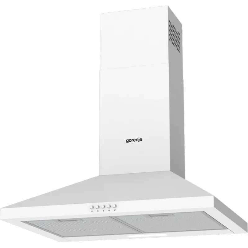 Exaustor Gorenje KH60A F2LB WH WHC629E4W RL_G400, 450 m³/h, recirculação/extração, C, A, B, 65 dB