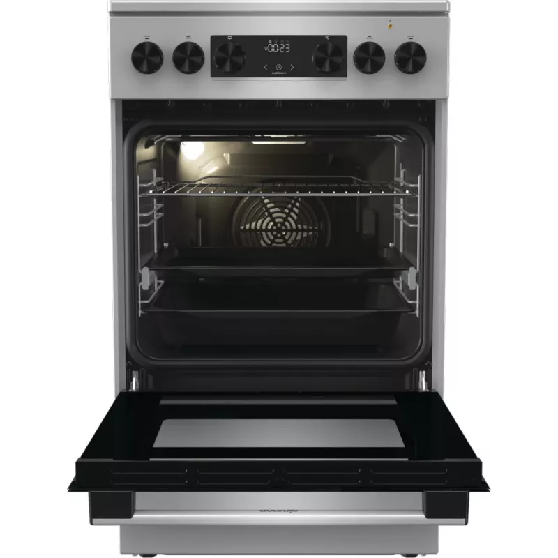 Fogão Gorenje GECS5C70XA fogão independente elétrico placa vitrocerâmica aço inoxidável