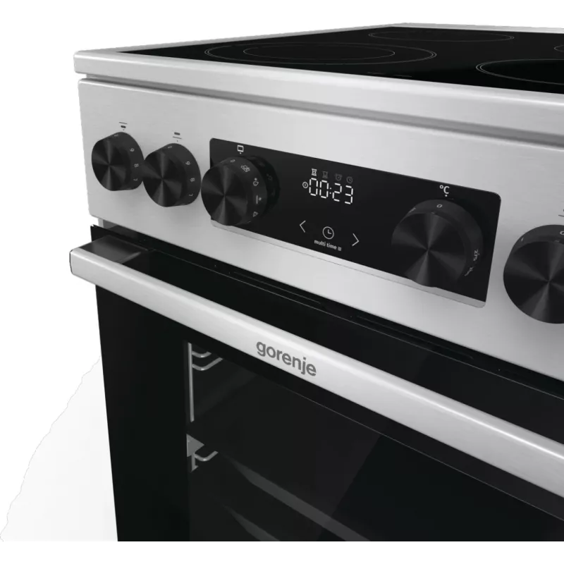 Fogão Gorenje GECS5C70XA fogão independente elétrico placa vitrocerâmica aço inoxidável
