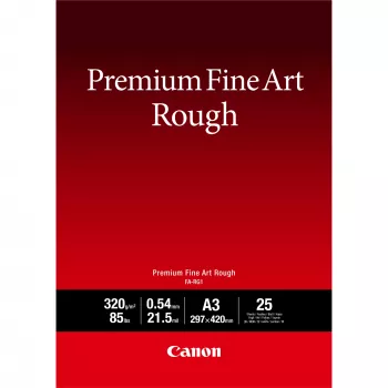 Papel Canon FA-RG1 Premium Fine Art Rough, A3, 25 folhas, 320 g/m², A3, 25 folhas, 540 µm