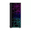 Caixa para PC GEMBIRD Fornax 2500 Midi Tower preto — suporte ATX/ITX, vidro temperado, RGB, 3x120 mm à frente, 2x2,5 polegadas baías