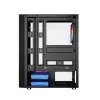 Caixa para PC GEMBIRD Fornax 2500 Midi Tower preto — suporte ATX/ITX, vidro temperado, RGB, 3x120 mm à frente, 2x2,5 polegadas baías