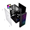 Caixa para PC GEMBIRD Fornax 2500 Midi Tower preto — suporte ATX/ITX, vidro temperado, RGB, 3x120 mm à frente, 2x2,5 polegadas baías