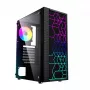 Caixa para PC GEMBIRD Fornax 2500 Midi Tower preto — suporte ATX/ITX, vidro temperado, RGB, 3x120 mm à frente, 2x2,5 polegadas baías