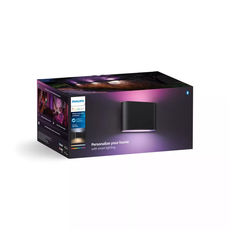 Aplique de parede Philips Hue Dymera Preto LED Interior/Exterior 160 mm, 220–240V