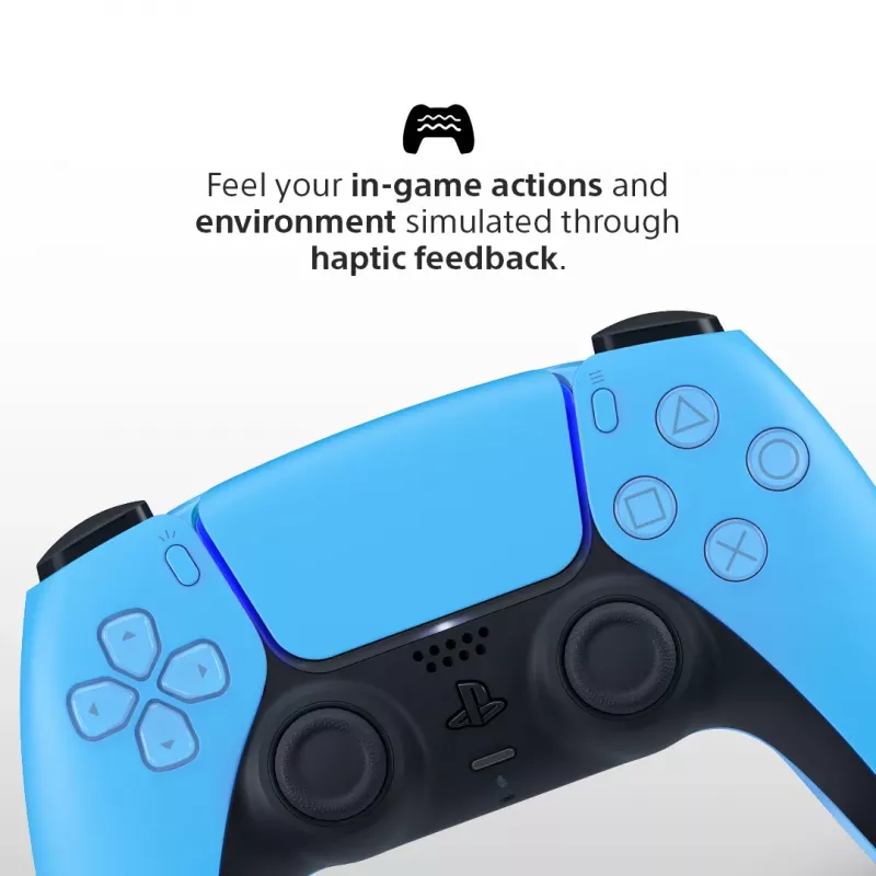 Comando Sony DualSense v3 Azul — Bluetooth/USB, USB-C, bateria integrada, compatível com PlayStation 5