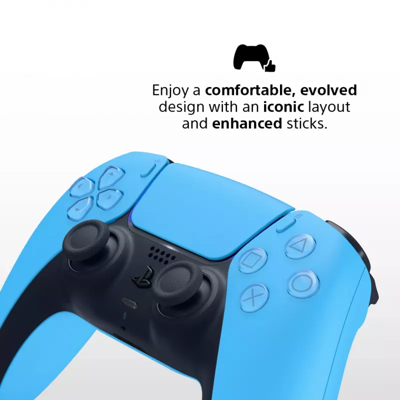 Comando Sony DualSense v3 Azul — Bluetooth/USB, USB-C, bateria integrada, compatível com PlayStation 5