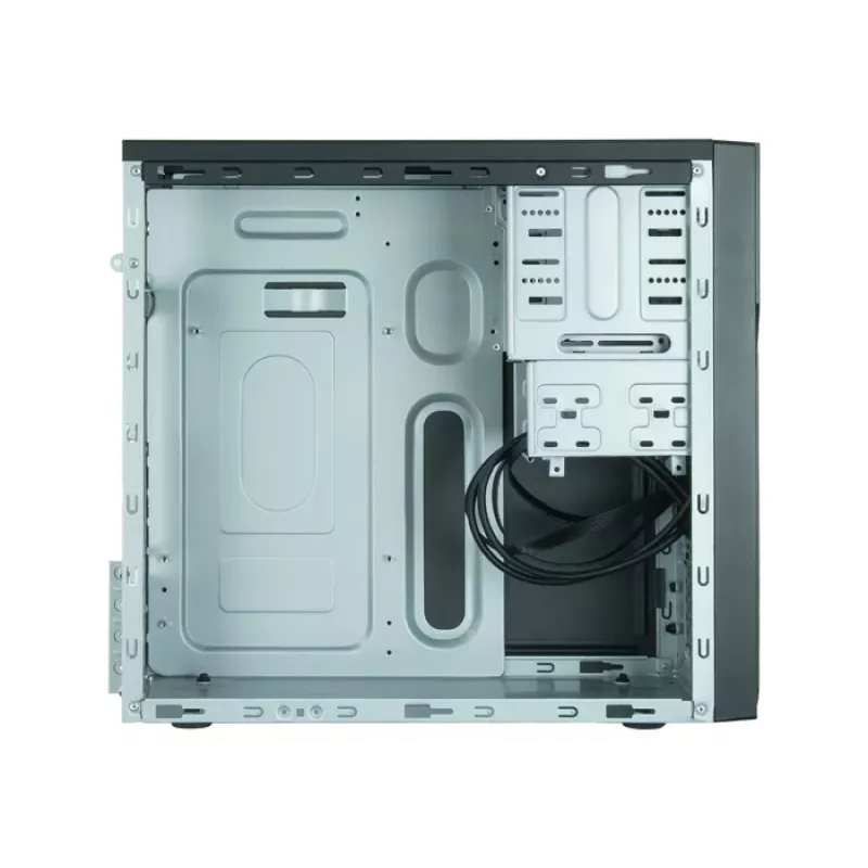 Caixa de PC CHIEFTEC ATX Mini-Tower alumínio escovado SECC preto — Micro ATX, 2 baías de 3,5