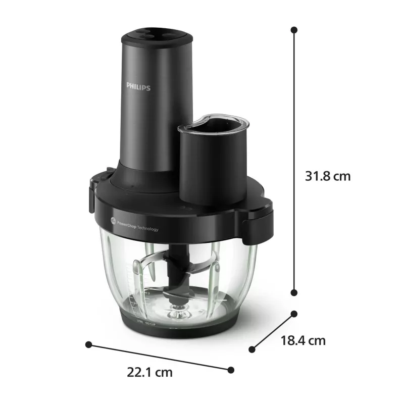 Picadora elétrica Philips 5000 Série HR1507/00 2 L 650 W preta