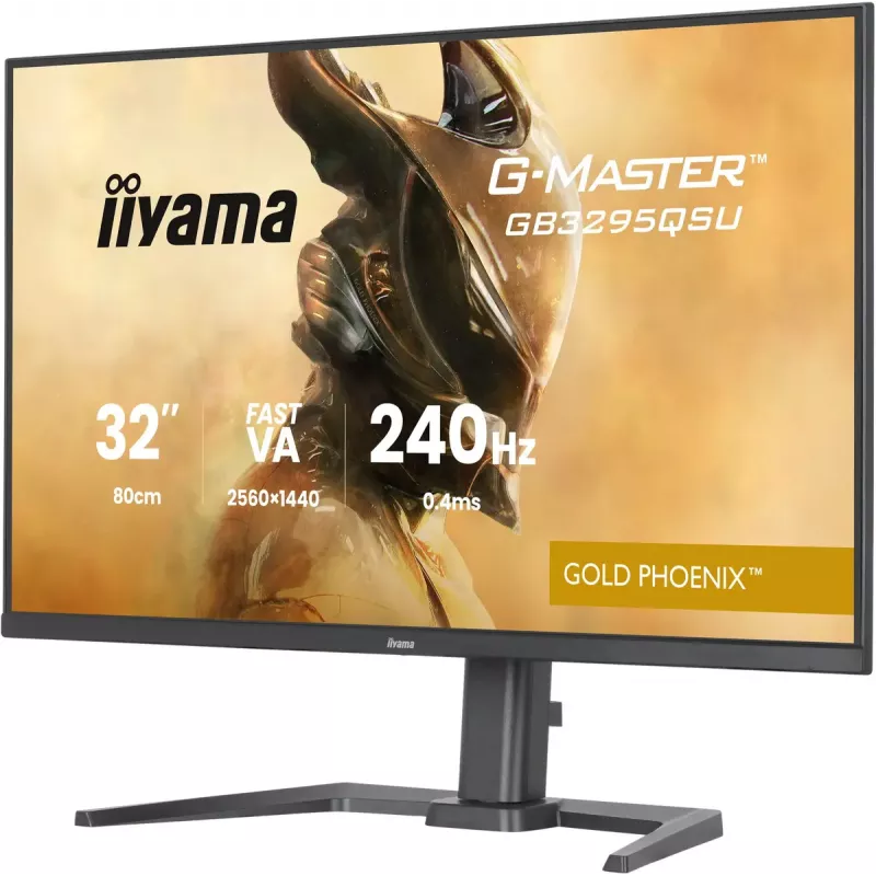 Monitor de computador IIYAMA G-MASTER GB3295QSU-B1 31.5 polegadas (80 cm) Quad HD 2560x1440 LED, altifalantes, hub USB 3.2, altura ajustável, VESA