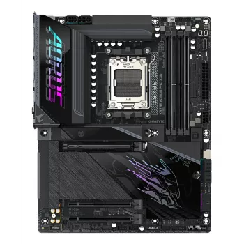 GIGABYTE X870E AORUS PRO X3D placa-mãe ATX – socket AMD AM5, 18+2+2 VRM, DDR5 até 9000 MHz (OC), 2×PCIe5 + 2×PCIe4, Wi‑Fi 7, 5GbE, USB4