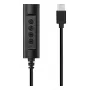 Sandberg Headset USB-C comando, 1,5 m, comando, 25 g, preto