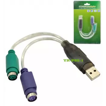 Microconnect USBA2PS2 cabo PS/2 0,3 m 2x 6 pinos Mini-DIN USB A cinzento