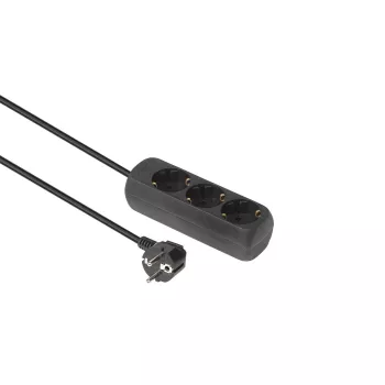Extensão de alimentação Microconnect GRU0035B 5 m 3 tomadas AC interior preto