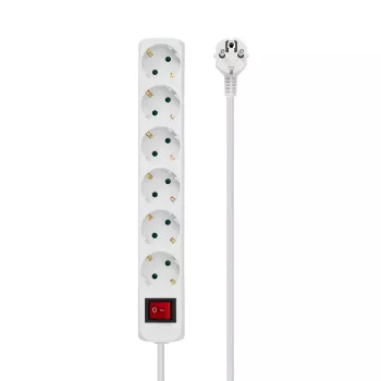 Extensão de alimentação Microconnect GRU0063W 3 m 6 tomadas AC interior branco