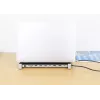 Dock/Hub USB-C Manhattan com leitor de cartões e MST, ligações (x7): Ethernet, HDMI (x2 4K@60Hz), USB-A (x3) e USB-C, com Power Delivery (PD) 100 W – requer carregador USB-C externo (não incluído). Alimentado por USB (não requer fonte de alimentação externa) quando o PD não é utilizado