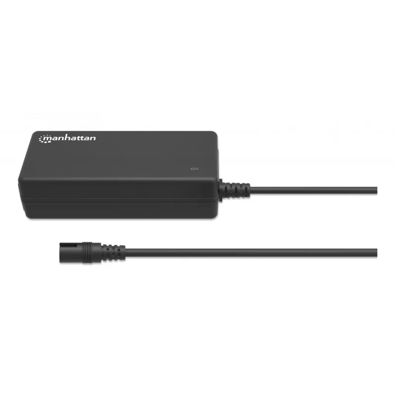 Fonte de alimentação universal para portátil/notebook Manhattan UE, 65 W, automática com 9 pontas de ficha, compatível com a maioria dos portáteis, ideal como fonte de alimentação de substituição, cabo de alimentação UE, compatível com, entre outros: Acer, Asus, Dell, Fujitsu, HP, Lenovo, Samsung, Toshiba e mais