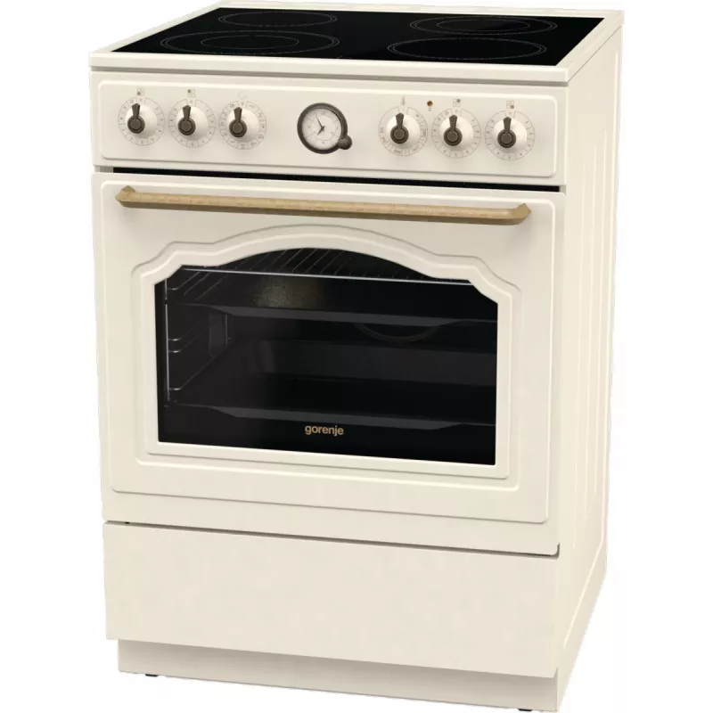 Fogão independente Gorenje GECS6B70CLI placa vitrocerâmica bege