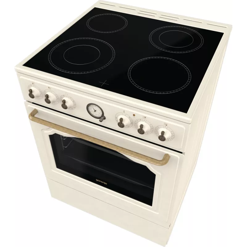 Fogão independente Gorenje GECS6B70CLI placa vitrocerâmica bege