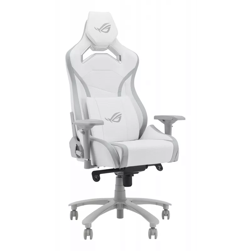 Cadeira gaming universal ASUS ROG Chariot X Core assento acolchoado branca