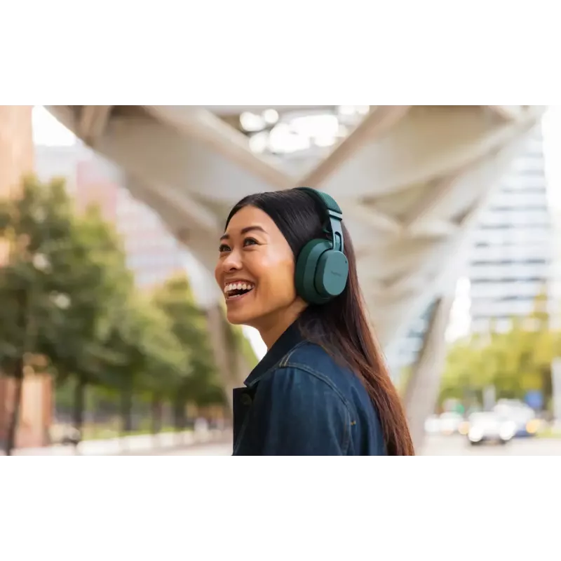 Auscultadores de arco sem fios Fairphone Fairbuds XL – Bluetooth, USB-C, chamadas e música, 20–20000 Hz, alcance 10 m, verde