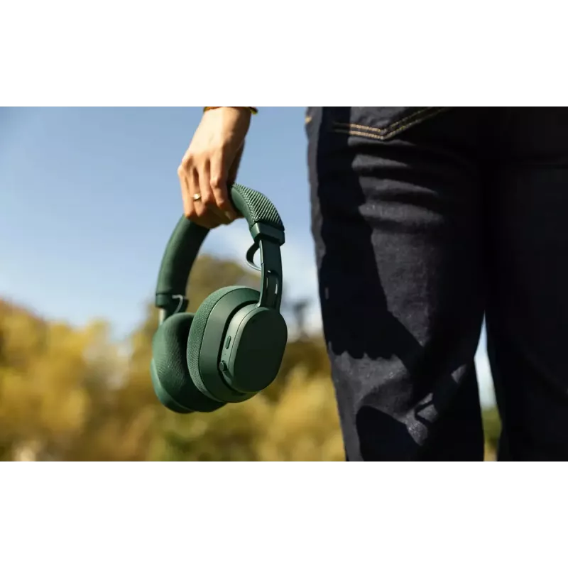 Auscultadores de arco sem fios Fairphone Fairbuds XL – Bluetooth, USB-C, chamadas e música, 20–20000 Hz, alcance 10 m, verde