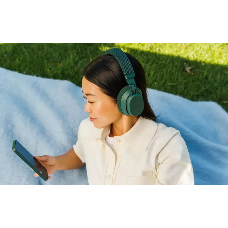 Auscultadores de arco sem fios Fairphone Fairbuds XL – Bluetooth, USB-C, chamadas e música, 20–20000 Hz, alcance 10 m, verde