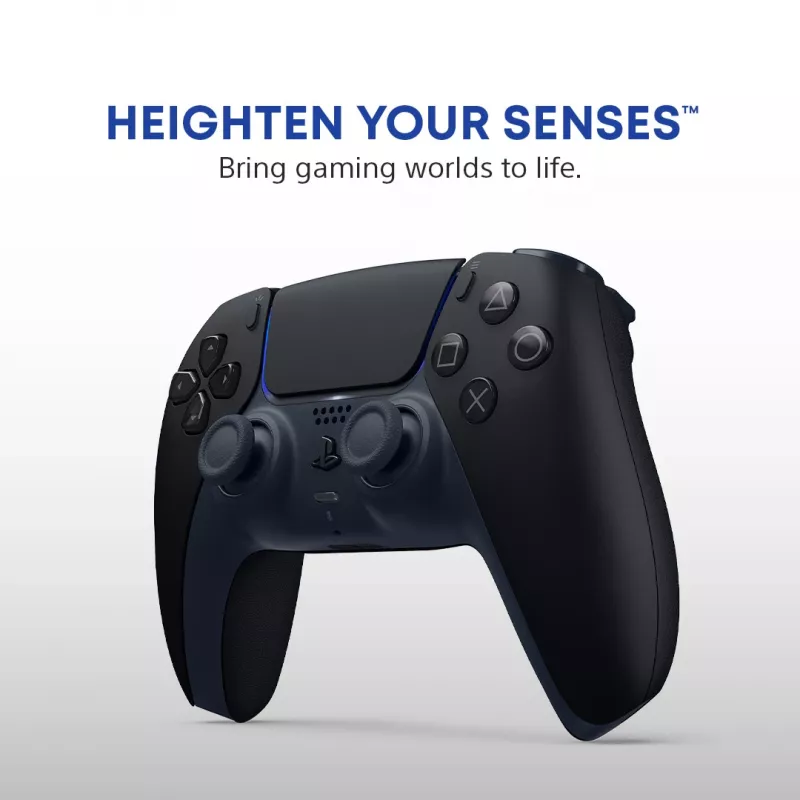 Comando Sony DualSense v3 preto — Bluetooth/USB, PS5, bateria integrada, USB-C, com fios e sem fios