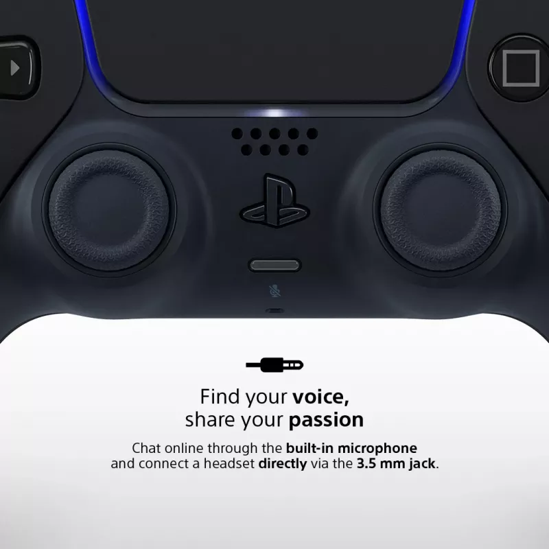 Comando Sony DualSense v3 preto — Bluetooth/USB, PS5, bateria integrada, USB-C, com fios e sem fios