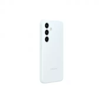 Capa de silicone para smartphone Samsung Galaxy S24 – branca, para ecrãs de 6,2 polegadas