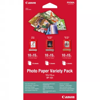Conjunto de papel fotográfico Canon VP-101 4x6 polegadas – 20 folhas