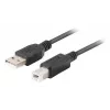 Cabo USB 2.0 LANBERG CA-USBA-15CU-0030-BK, USB A para USB B, 3 m, preto