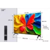 TV TCL 32V4C QLED 32 polegadas (81,3 cm) HD 1366×768 Wi‑Fi Ethernet preto