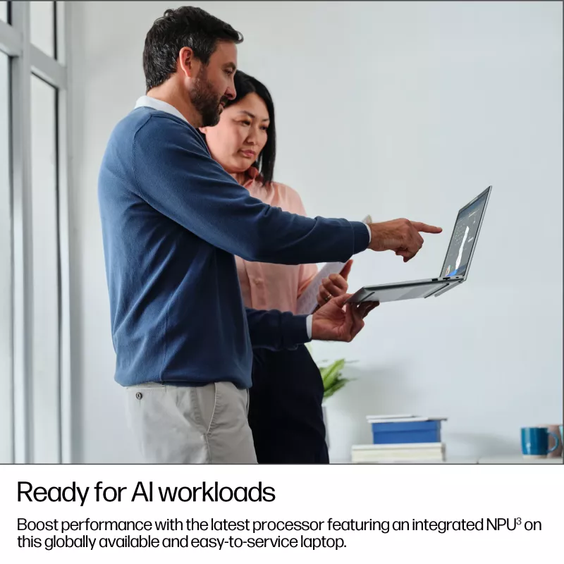 Portátil HP EliteBook 6 G1i AI Intel Core Ultra 5 225U 35,6 cm (14 polegadas) WUXGA 24 GB DDR5-SDRAM Wi-Fi 7 (802.11be) Windows 11 Pro AI PC prateado