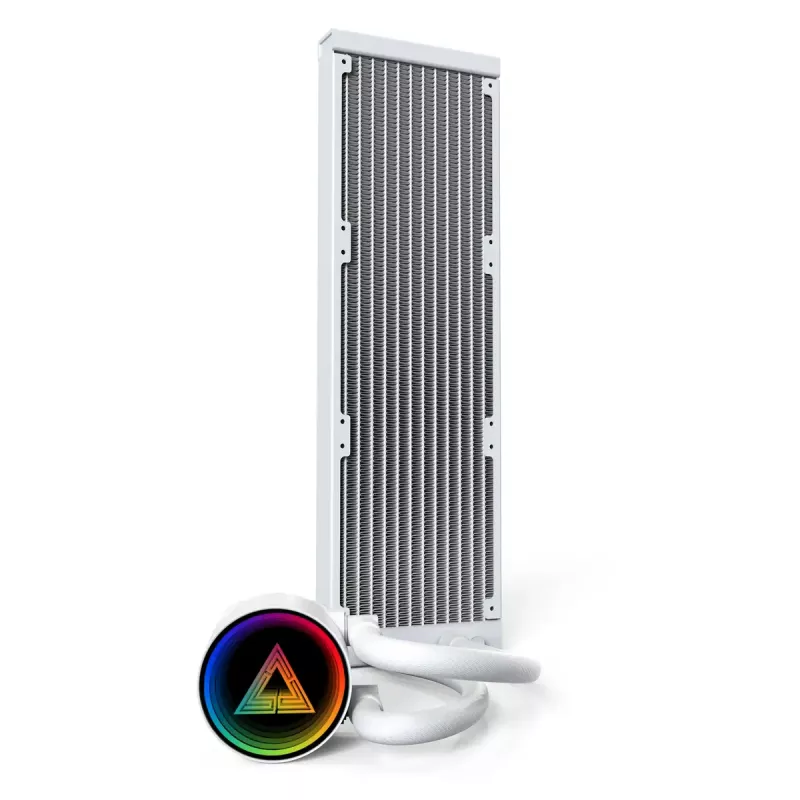 Refrigeração líquida all-in-one para processador Montech LightFlow ARGB 360 12 cm branco 1 unid.