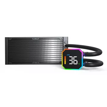 Refrigeração líquida all-in-one para processador Montech HyperFlow Digital 240 12 cm preto 1 unid.