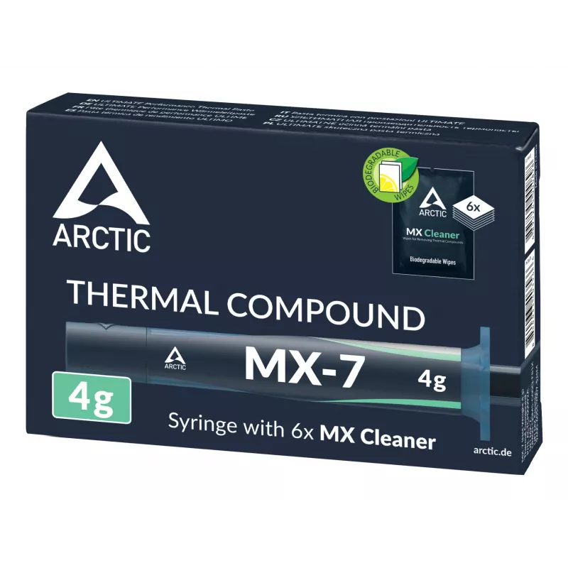 Pasta térmica Arctic MX-7, pasta para dissipador, material térmico de alto rendimento