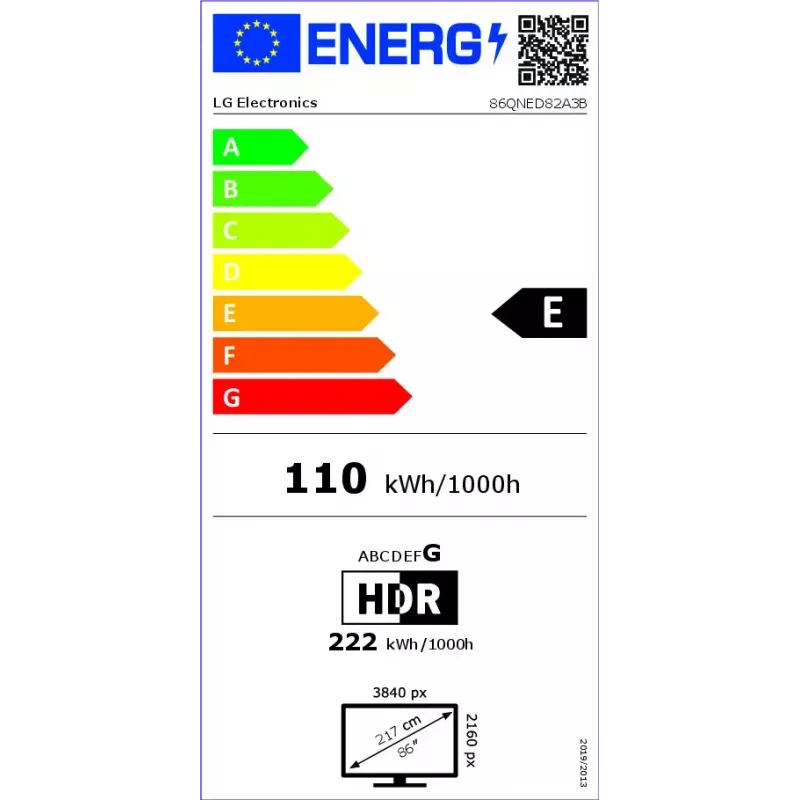 TV LG QNED 86QNED82A3B 2,18 m (86 polegadas) 4K Ultra HD Smart TV Wi-Fi Preto