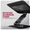 Suporte para portátil AXAGON STND-LRB — alumínio, rotação 360°, para 10 polegadas–17,3 polegadas, altura ajustável até 26 cm, inclinação 0–180°, preto