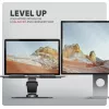 Suporte para portátil AXAGON STND-LRB — alumínio, rotação 360°, para 10 polegadas–17,3 polegadas, altura ajustável até 26 cm, inclinação 0–180°, preto
