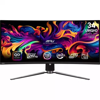 Monitor de computador MSI MPG 341CQPX QD-OLED 86,4 cm (34 polegadas) 3440 x 1440 píxeis UltraWide Quad HD preto