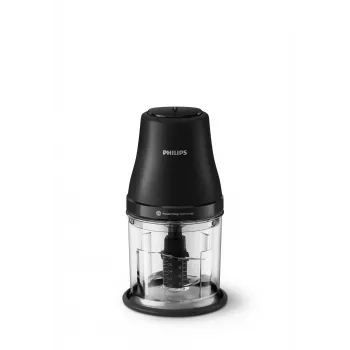 Picadora elétrica Philips HR1501/00 1 L 450 W preto 5000 rpm recipiente de plástico lâmina de aço inoxidável 220-240V 50-60Hz